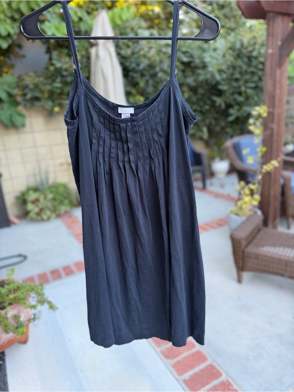 HANRO of Switzerland Black Pleated Slip Dress – Size S